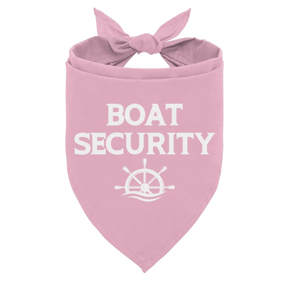 Pink Boat-Themed Dog Bandana